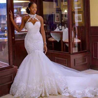 Vintage Lace Beaded Wedding Dresses