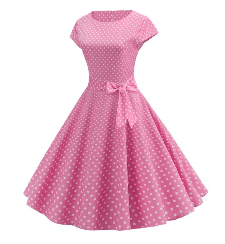 retro fashion print dresses