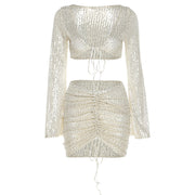 High Waist  Skirt Casual Suit