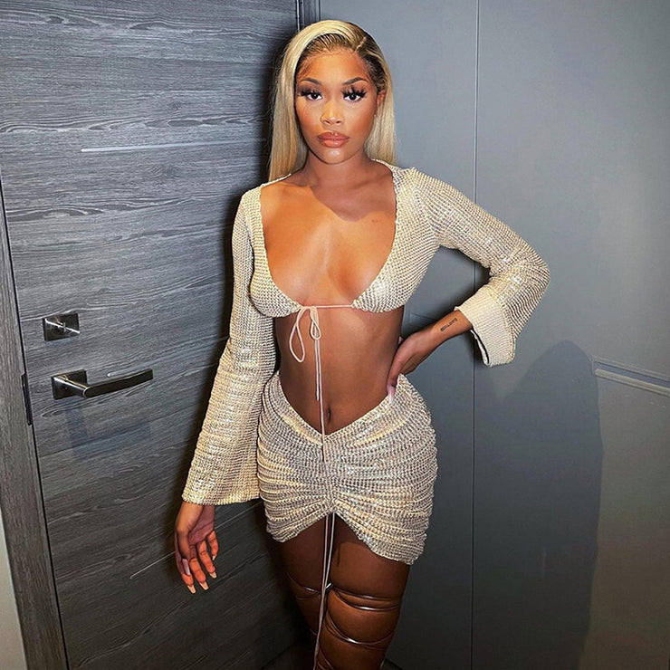 High Waist  Skirt Casual Suit