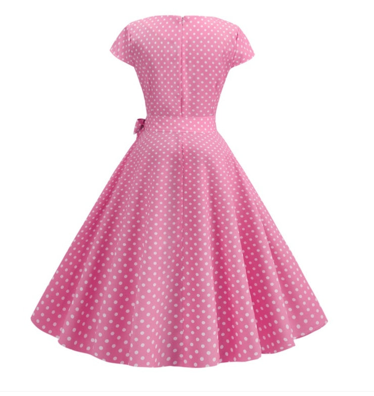 retro fashion print dresses
