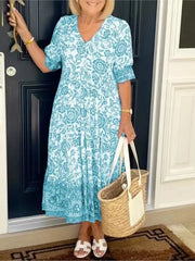 Summer Floral Print Dress For Women