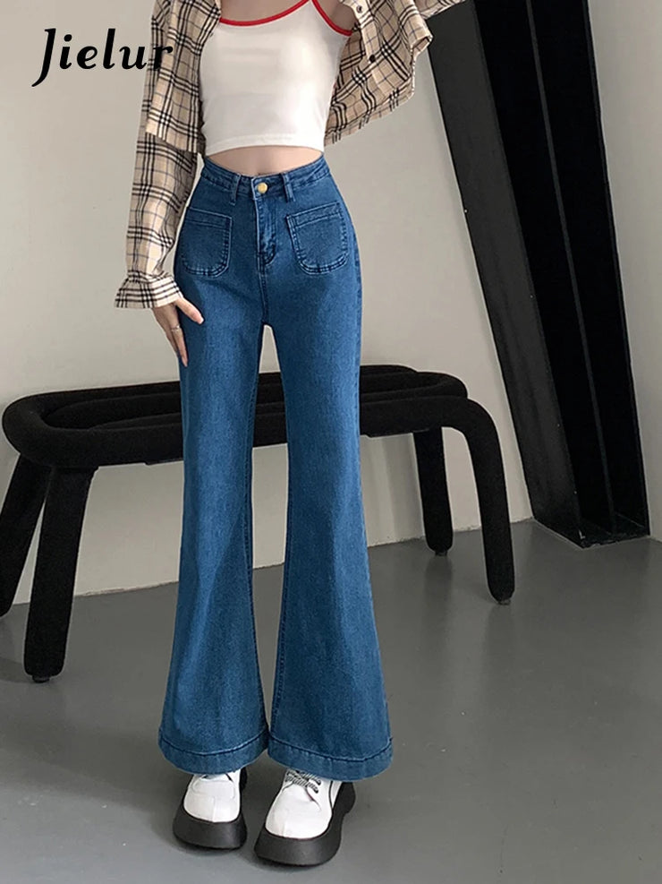 Dark Blue Flare Jeans