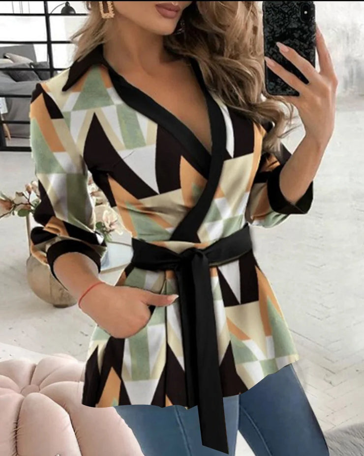 Women New Sexy V-neck Slim Blouses