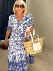 Summer Floral Print Dress For Women