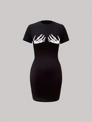Women's plus size summer s short sleeved round neck