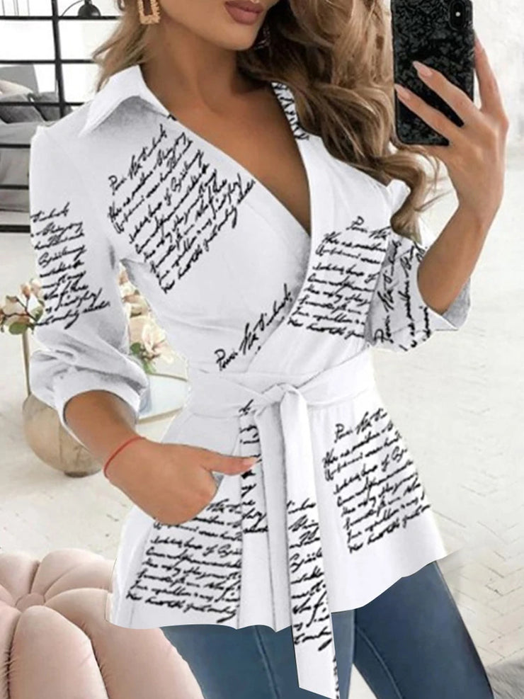 Women New Sexy V-neck Slim Blouses