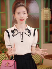 Women Knit T-shirt Pullovers