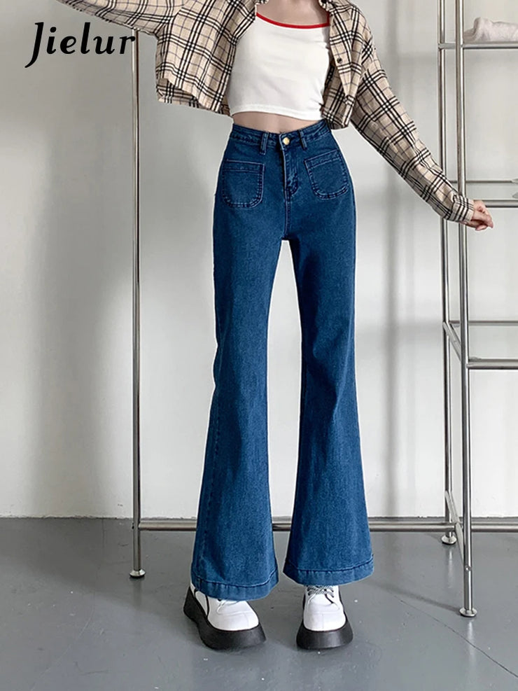 Dark Blue Flare Jeans