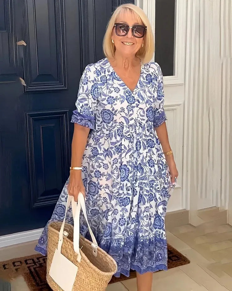 Summer Floral Print Dress For Women