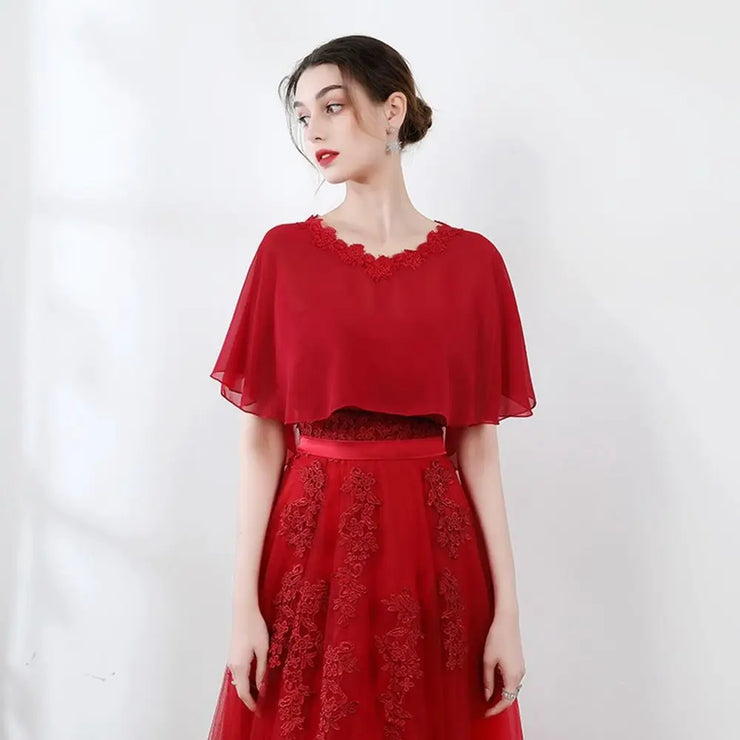 Fashion Chiffon Bridesmaid Shawl Mesh Solid Color Veil Shawl Cover Up Dress Accessory Thin Shawl Wedding