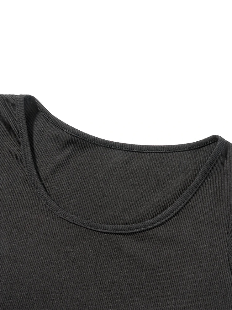 Women Sexy Black Solid Color A-Line Short Dress