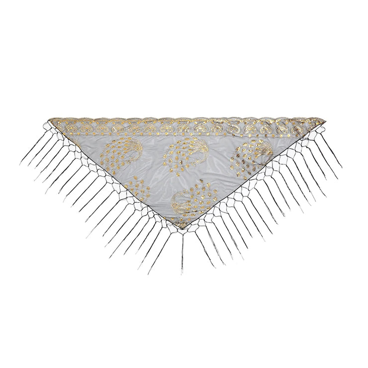 Elegant Sequins Triangle Scarf Fashion Lace Tassel Shawls GlitterLady Cape Wraps Pure Color Wedding Party Evening Dresses Shawls