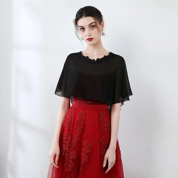 Fashion Chiffon Bridesmaid Shawl Mesh Solid Color Veil Shawl Cover Up Dress Accessory Thin Shawl Wedding