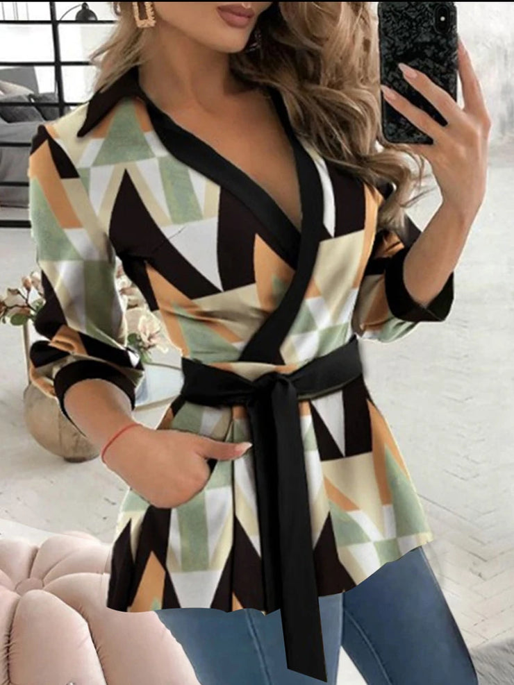 Women New Sexy V-neck Slim Blouses