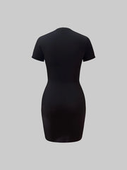 Women's plus size summer s short sleeved round neck