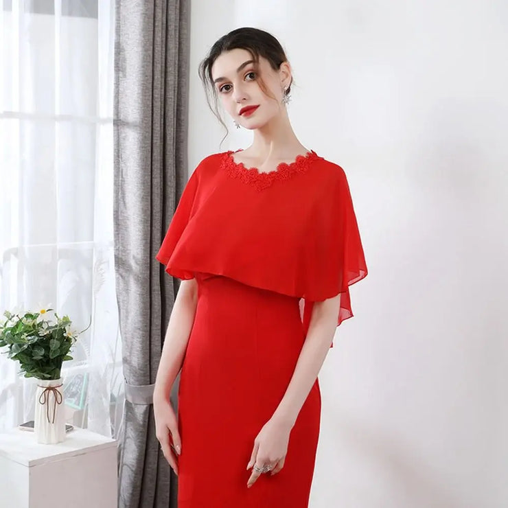 Fashion Chiffon Bridesmaid Shawl Mesh Solid Color Veil Shawl Cover Up Dress Accessory Thin Shawl Wedding