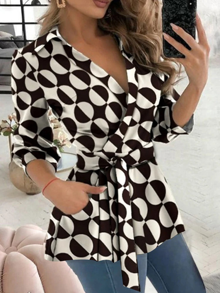 Women New Sexy V-neck Slim Blouses