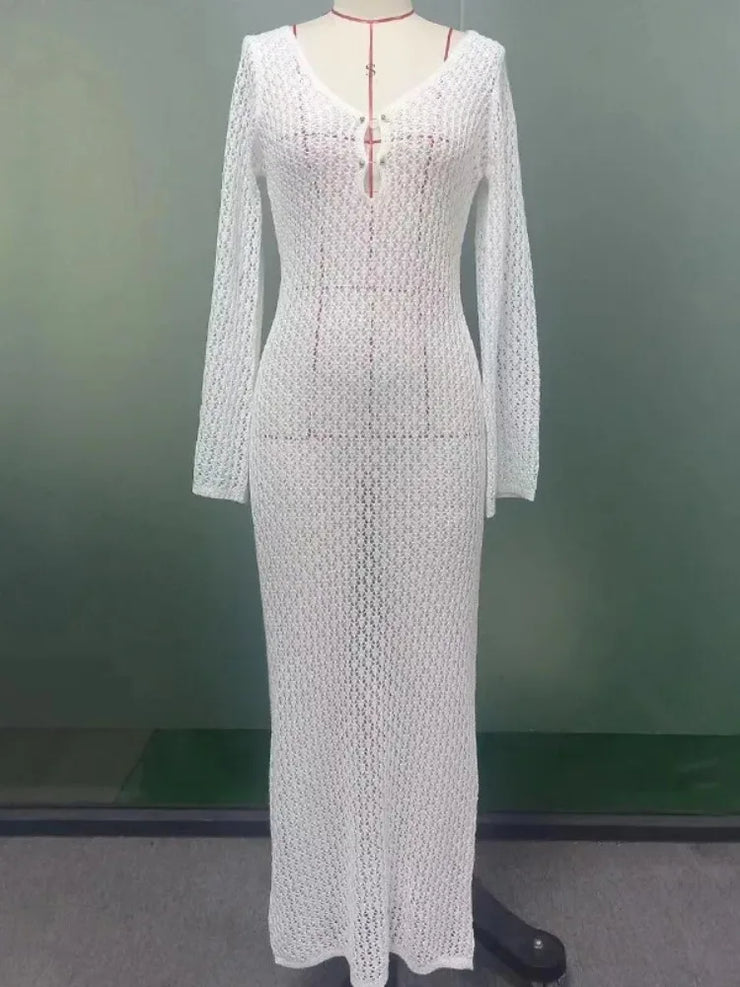 Women's Sexy t Cover-Up Sun Protection Dress See Through Slim Lady