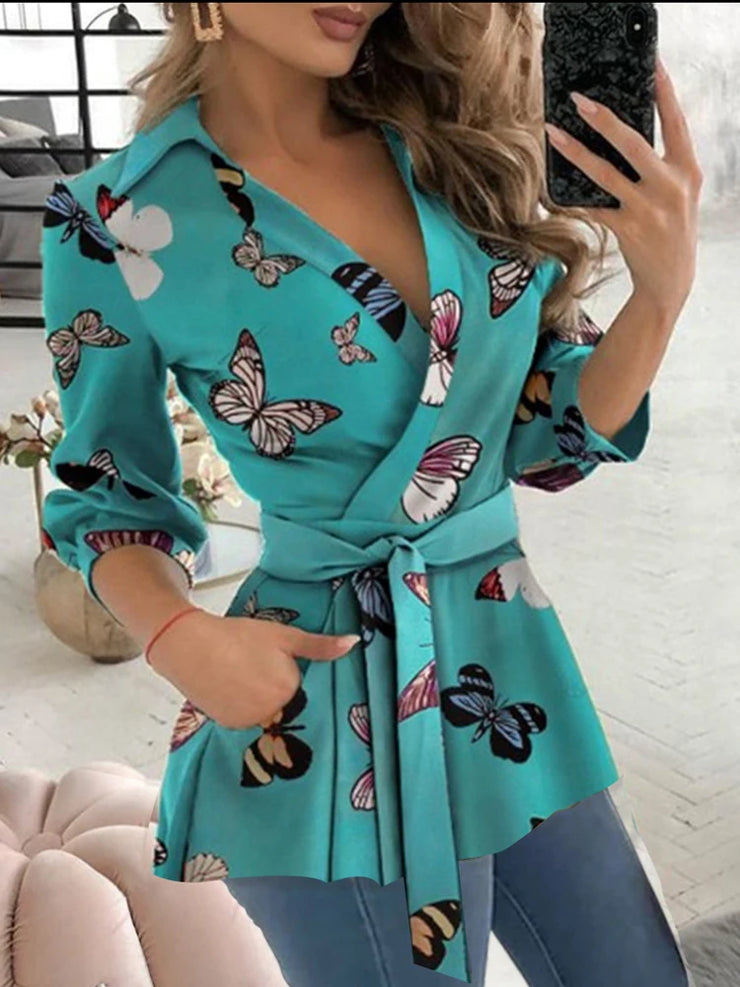 Women New Sexy V-neck Slim Blouses
